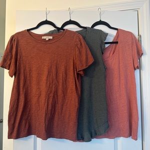 Lot of 3 LOFT Tops size L